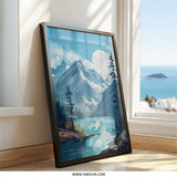 Mountain Lake Wall Art, Nature Scenery Print, Landscape Art, Serene Scene, Lake View Poster, Modern Art Print, Home Decor, Gift Idea - Tawshia