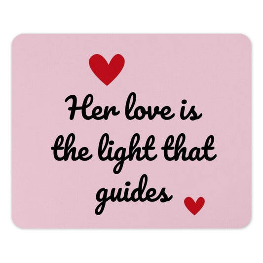 Her Love Mouse Pad, Valentines Day Gift, Romantic Gift, Pink Mouse Pad, Girlfriend Gift, Wife Gift, Love Quote Mouse Pad - Tawshia