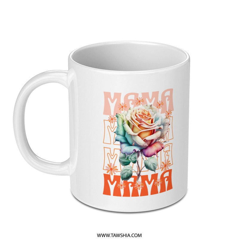 Vibrant Mama Rose Design Mug for Coffee Tea Product