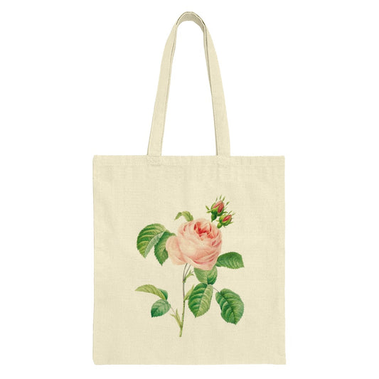 Vintage Rose Tote Bag, Floral Design Tote, Botanical Print Bag, Pink Rose Flower Bag, Elegant Shopping Bag, Everyday Tote Bag, Nature Lover - Tawshia