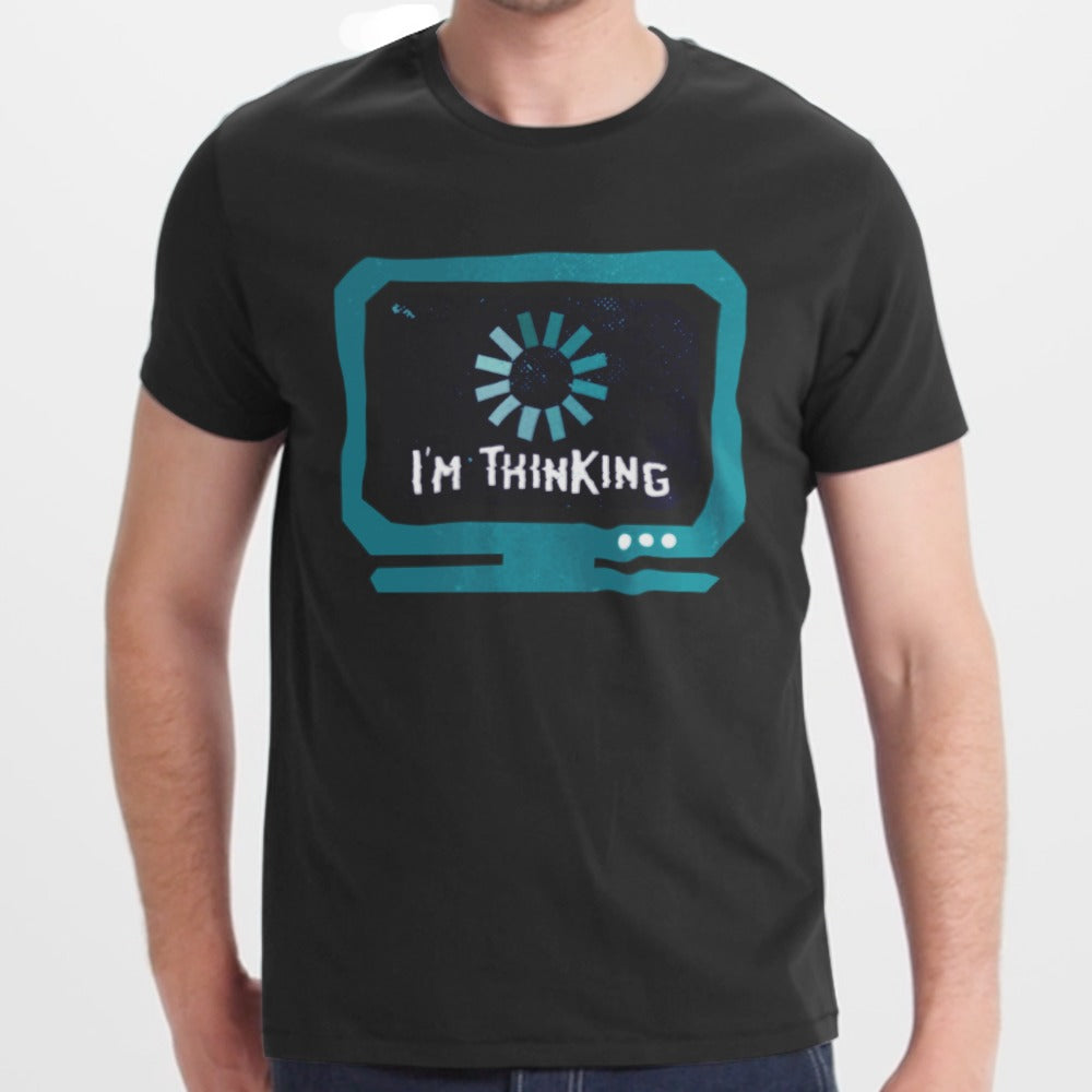 Retro Black I'm Thinking Graphic Tee T-shirt product type