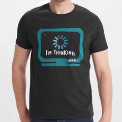 Retro Black I'm Thinking Graphic Tee T-shirt product type