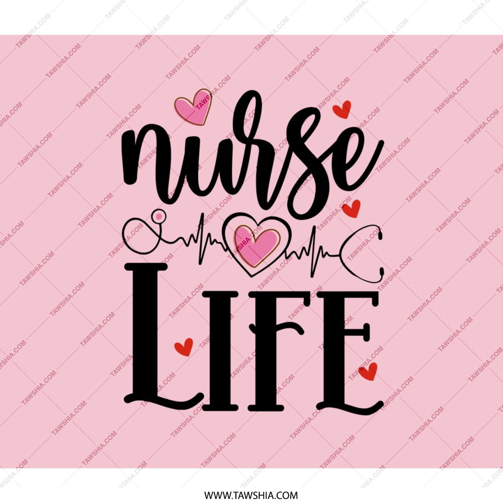 Nurse Life Backpack, Heartbeat Graphic, Medical Backpack, Nurse Gift Idea, Nursing School Student Gift, Healthcare Hero Bag, Doctor Bag - Tawshia