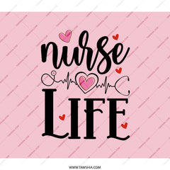 Nurse Life Backpack, Heartbeat Graphic, Medical Backpack, Nurse Gift Idea, Nursing School Student Gift, Healthcare Hero Bag, Doctor Bag - Tawshia