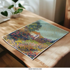 Garden at Auvers Photographic Print, Impressionist Art Print, Floral Garden Art, Vincent van Gogh Painting, Landscape Wall Art, Home Decor - Tawshia