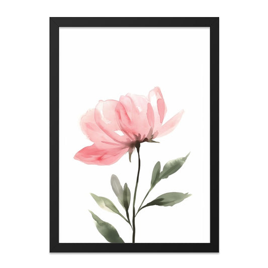 Pink Flower Wall Art, Floral Print, Watercolor Art, Botanical Wall Decor, Elegant Home Decor, Floral Home Art Print, Modern Wall Art - Tawshia