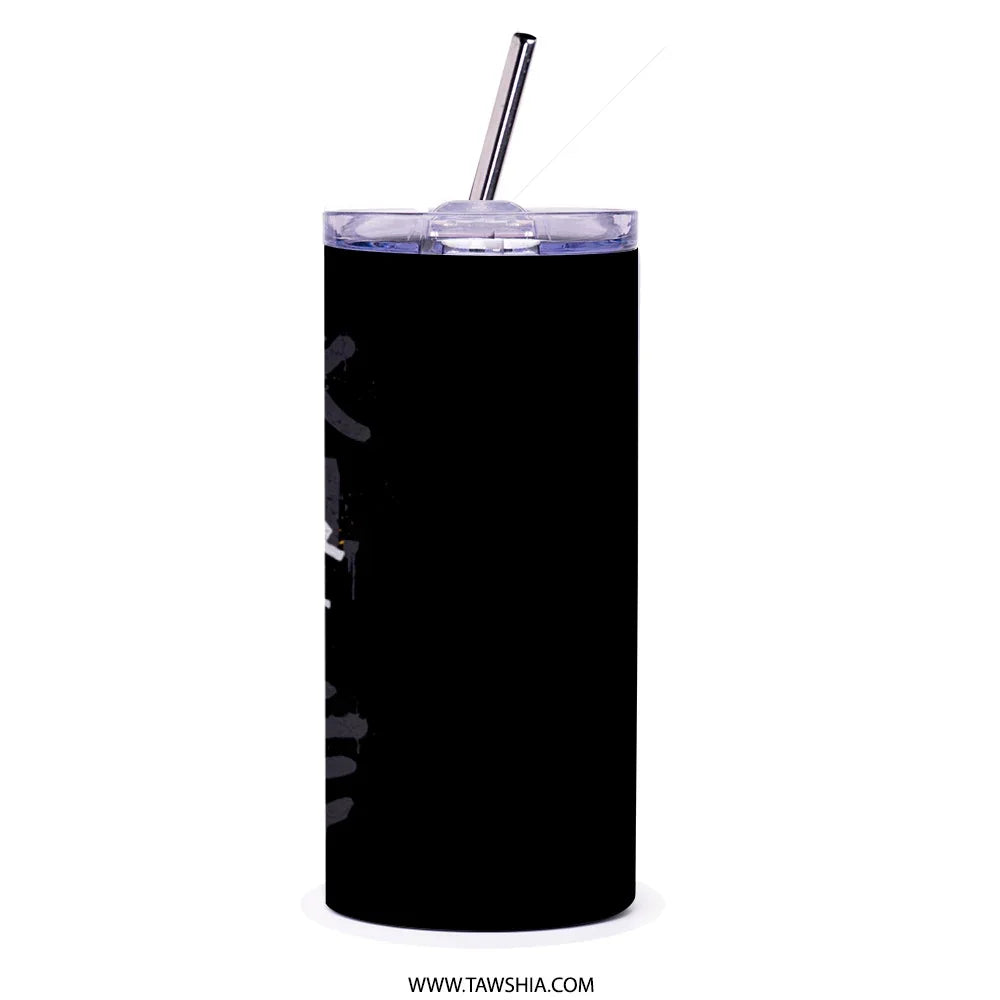 Sleek Black Insulated Travel Tumbler with Straw product