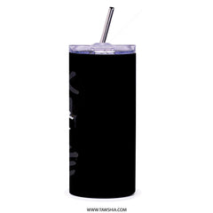 Sleek Black Insulated Travel Tumbler with Straw product