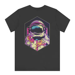 Astronaut Eating Space Pizza and Doughnut Graphic product type