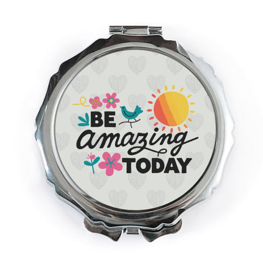 Be Amazing Today Mirror, Inspirational Gift, Pocket Mirror, Motivation Mirror, Cute Mirror, Self Care Gift, Gift For Her - Tawshia