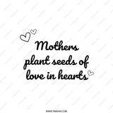 Mothers Plant Seeds of Love Pillow, Mother's Day Gift, Mom Throw Pillow, Hearts Decor, Unique Pillow, Mother Quote Pillow - Tawshia
