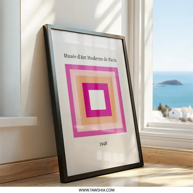 Musee Art Moderne Paris Wall Art, 1948 Geometric Print, Modern Art Poster, Abstract Squares Print, Home Decor, Gallery Wall Art - Tawshia