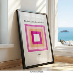 Musee Art Moderne Paris Wall Art, 1948 Geometric Print, Modern Art Poster, Abstract Squares Print, Home Decor, Gallery Wall Art - Tawshia