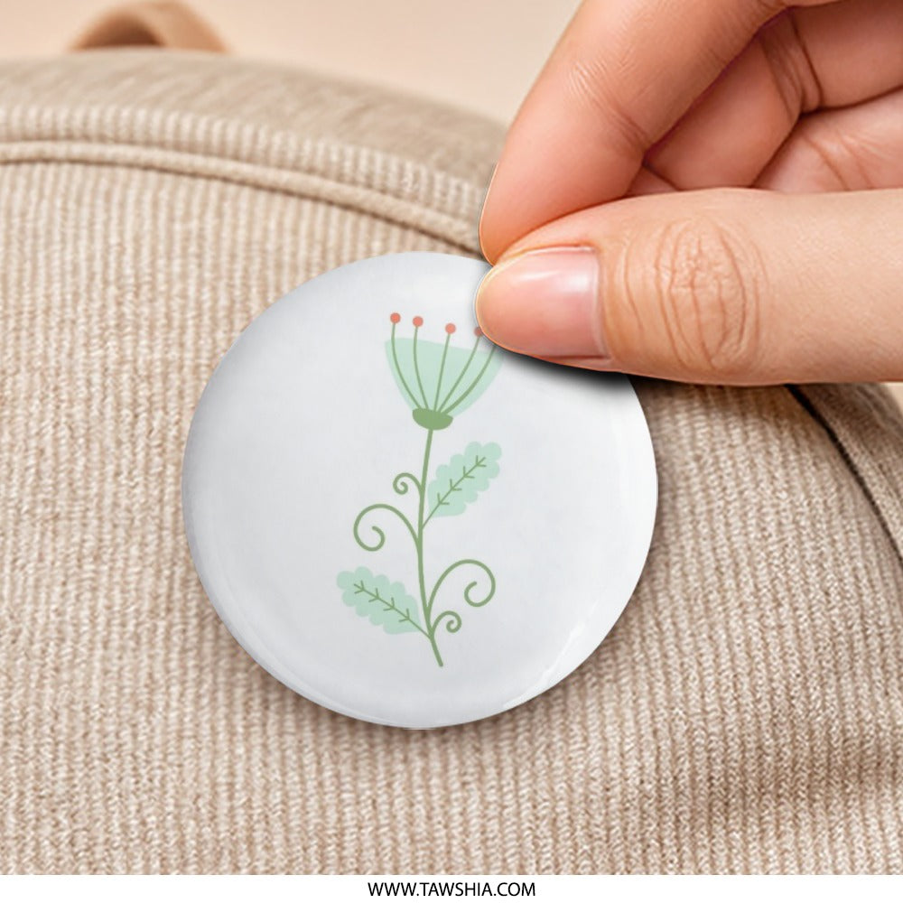Floral Pinback Button, Flower Power, Cute Badge, Nature Lover Gift, Botanical Art Pin, Trendy Accessories, Backpack Decor - Tawshia
