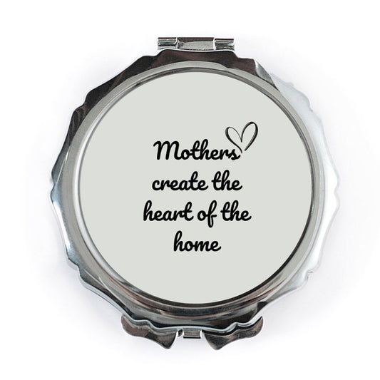 Mothers Create Heart Pocket Mirror, Mom Gift, Mothers Day, Handbag Mirror, Compact Mirror, Women's Mirror, Gift for Her, Quote Mirror - Tawshia
