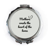 Mothers Create Heart Pocket Mirror, Mom Gift, Mothers Day, Handbag Mirror, Compact Mirror, Women's Mirror, Gift for Her, Quote Mirror - Tawshia