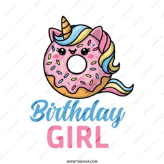 Birthday Girl Tote Bag, Donut Unicorn Gift, Cute Party Favor Bag, Girls Birthday Party, Unique Present Idea, Sweet Treat Bag - Tawshia