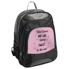 Kind Words Honey Backpack, Sweet Soul Back Pack, Inspirational Quote Bag, School Backpack, Motivational BackPack, Cute Bumble Bees Bag - Tawshia