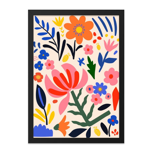 Floral Wall Art, Abstract Flowers Print, Colorful Botanical Art, Modern Home Decor, Flower Garden Art Print, Trendy Wall Art - Tawshia