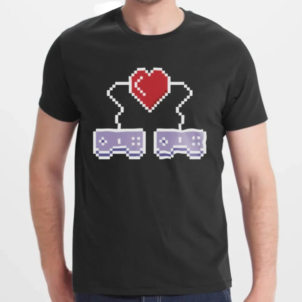 Gamer Heart Pixel Art T-Shirt for Gaming Fans product type