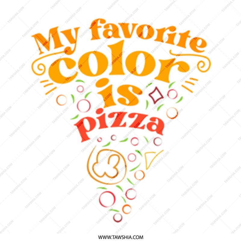 Pizza Lover Mug, Funny Foodie Gift, My Favorite Color is Pizza, Coffee Mug for Pizza Addicts, Cute Pizza Design Mug, Novelty Pizza Mug - Tawshia