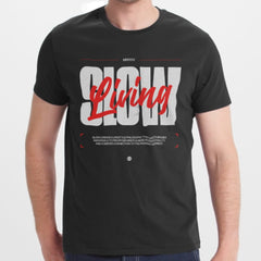 Slow Living Graphic Print T-Shirt Casual Fashion product