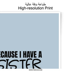 Sister Friend Photographic Prints, Sister Gift, Quote Art Print, Sister Birthday Present, Sister Wall Decor, Family Art, Friend Gift - Tawshia