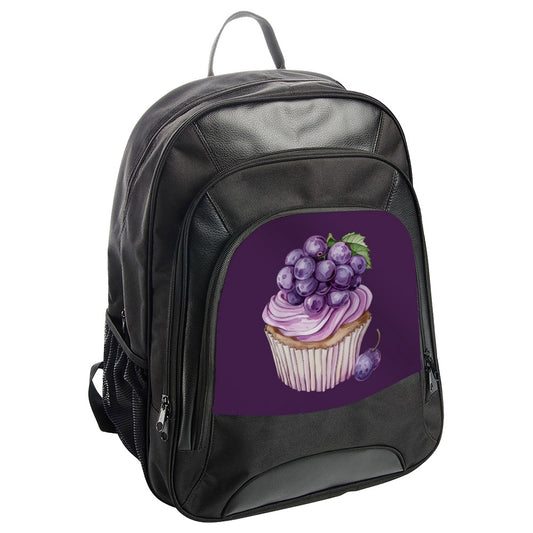Grapes Cupcake Backpack, Unique Backpack, Stylish Backpack, Food Backpack, Purple Backpack, School Backpack, Travel Backpack, Laptop - Tawshia