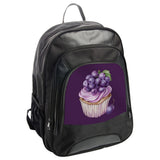 Grapes Cupcake Backpack, Unique Backpack, Stylish Backpack, Food Backpack, Purple Backpack, School Backpack, Travel Backpack, Laptop - Tawshia