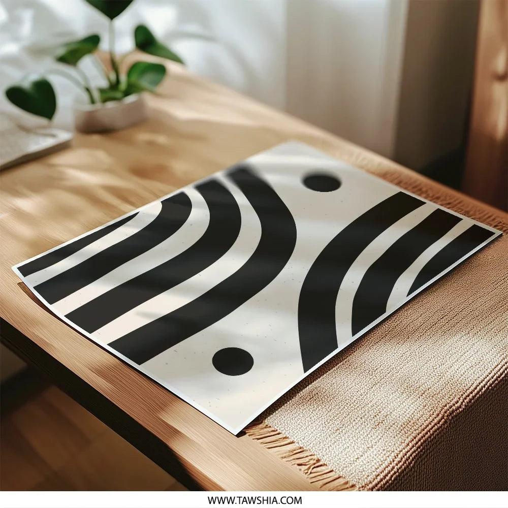 Modern Abstract Photographic Print, Arches Wall Art, Black and Beige Minimalist Home Decor, Contemporary Geometric Art Print - Tawshia