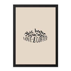 Love and Coffee Wall Art, Home Decor Wall Art, Coffee Lover Wall Art, Housewarming Gift Wall Art, Kitchen Wall Decor, Framed Wall Art - Tawshia