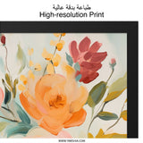 Floral Wall Art, Botanical Print, Flower Painting, Floral Art Print, Modern Wall Decor, Flower Bouquet Art, Living Room Decor - Tawshia