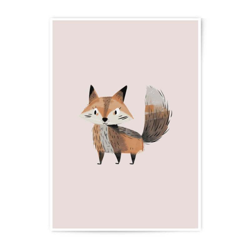 Fox Photographic Prints, Cute Fox Art, Nursery Art Print, Animal Print, Woodland Decor, Childrens Room Decor, Scandinavian Style Art - Tawshia