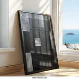 Abstract Black and Gray Wall Art, Modern Geometric Print, Contemporary Art, Minimalist Home Decor, Wall Decor - Tawshia