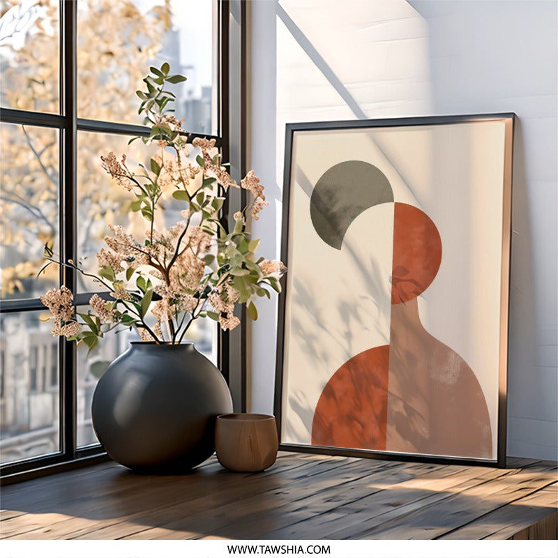 Minimalist Wall Art, Abstract Art Print, Geometric Art, Modern Art, Circle Design, Home Decor, Living Room Art, Trendy Wall Decor - Tawshia