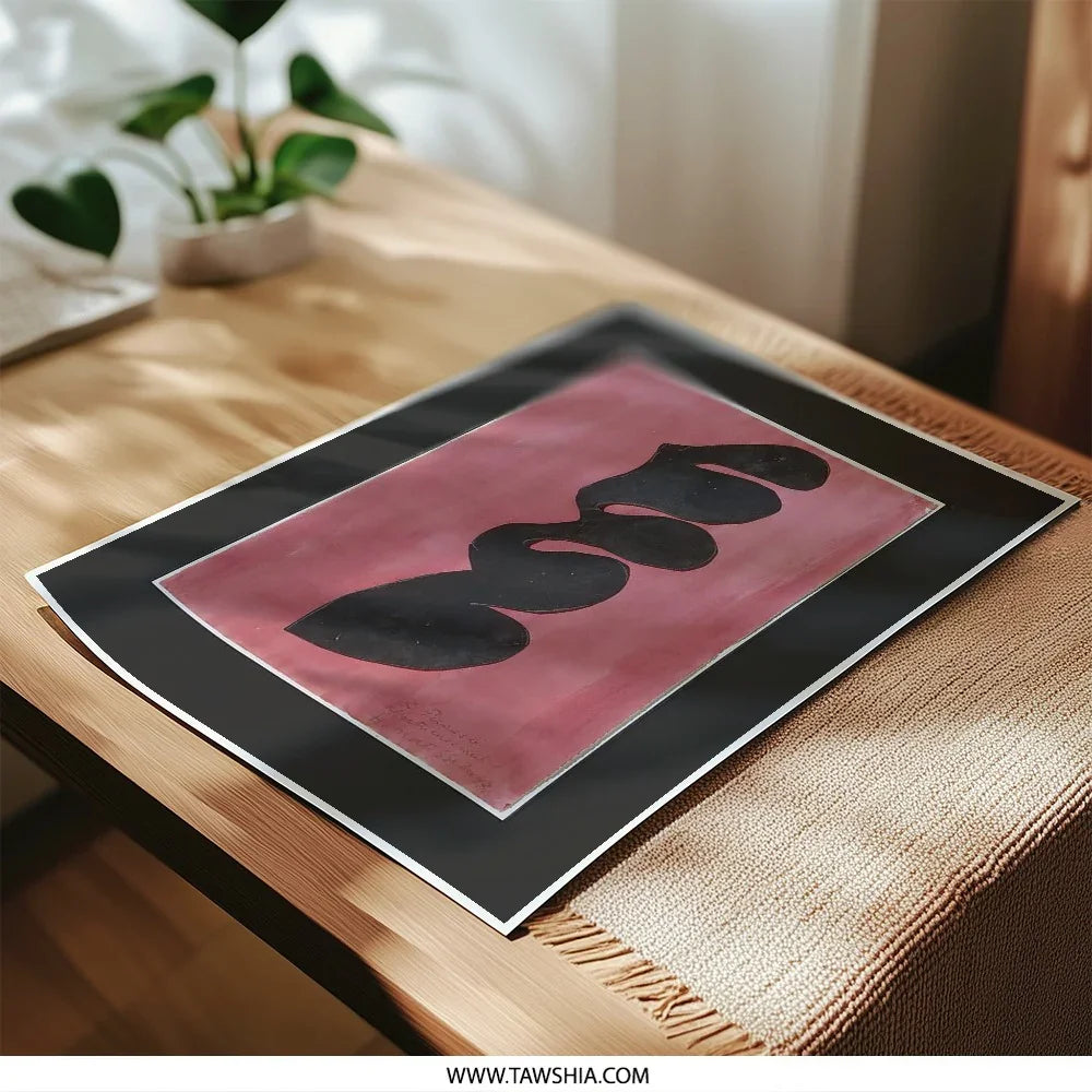 Abstract Photographic Print, Modern Art Print, Pink and Black Art, Contemporary Wall Decor, Home Decor Art Print - Tawshia