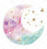 Watercolor Moon Mug, Celestial Mug, Starry Night Mug, Dreamy Mug, Gift Idea, Unique Mug SKU: MG10004207 - Tawshia