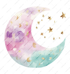 Watercolor Moon Mug, Celestial Mug, Starry Night Mug, Dreamy Mug, Gift Idea, Unique Mug SKU: MG10004207 - Tawshia