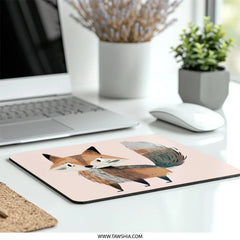 Cute Fox Mouse Pad, Cartoon Animal Desk Mat, Office Decor, Gaming Mousepad, Gift Idea, Computer Accessory, Home Office, Work From Home - Tawshia