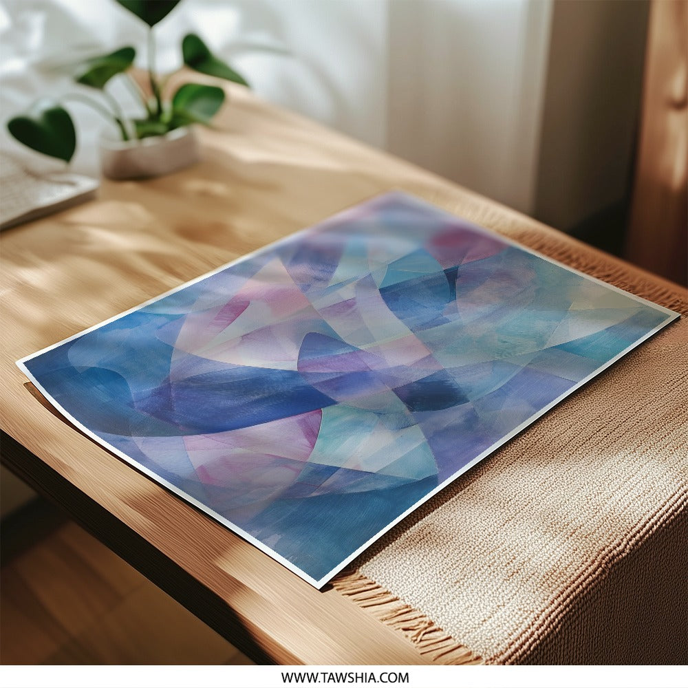 Abstract Photographic Print, Blue Purple Art, Modern Wall Decor, Contemporary Art Print, Home Decor, Gift Idea, Unique Art - Tawshia