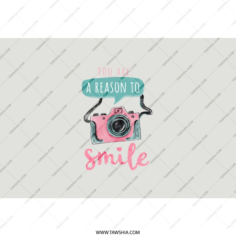 Smile Camera Tumbler, Inspirational Quote Tumbler, Photographer Gift, You Are A Reason To Smile, Travel Tumbler, Cute Coffee Tumbler - Tawshia