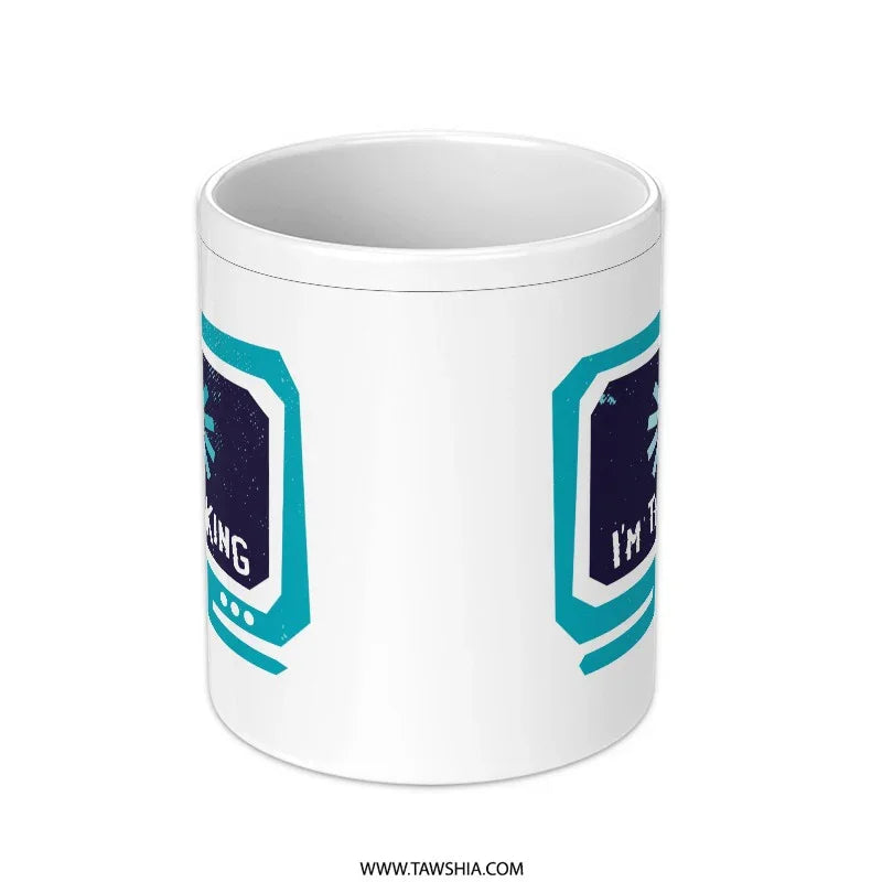I'm Talking Mug with Blue Accent Modern Design product