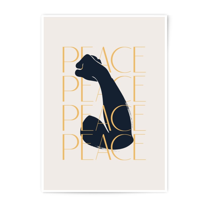Peace Photographic Print, Arm and Fist Art, Minimalist Modern Art, Empowerment Wall Decor, Equality Art Print, Home Decor, Office Art - Tawshia