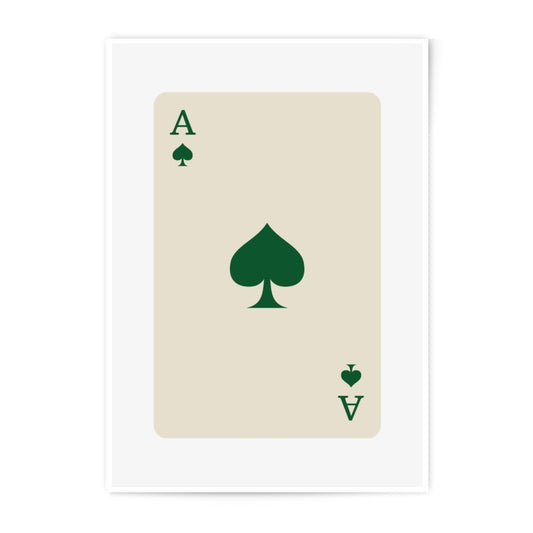 Ace of Spades Photographic Print, Card Art, Playing Card Art Print, Casino Decor, Gamer Gift, Card Player, Vintage Card Design - Tawshia