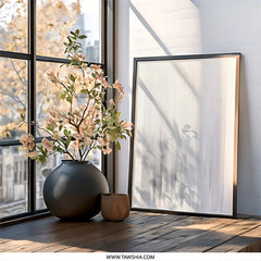 Abstract Grey and White Wall Art, Minimalist Painting Print, Modern Home Decor, Neutral Tone Artwork, Contemporary Wall Decor - Tawshia