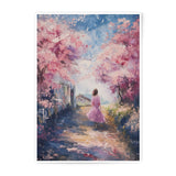 Cherry Blossom Photographic Print, Woman in Pink, Impressionism Art, Floral Landscape Print, Spring Decor, Wall Art Print, Fine Art Print - Tawshia