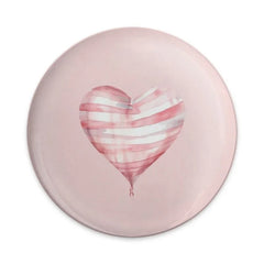 Pink Heart Balloon Pinback Button, Cute Love Gift, Striped Heart Button, Romantic Accessory, Kawaii Valentine's Day Pin, Gift for Her - Tawshia