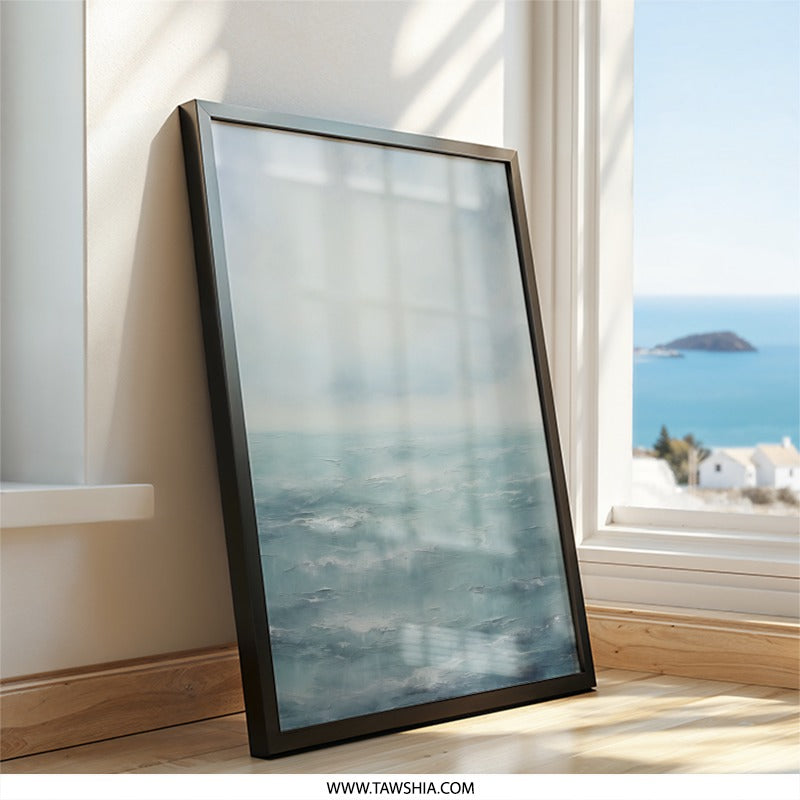 Serene Ocean Wall Art, Coastal Print, Abstract Seascape, Minimalist Art, Calm Water Painting, Peaceful Home Decor - Tawshia