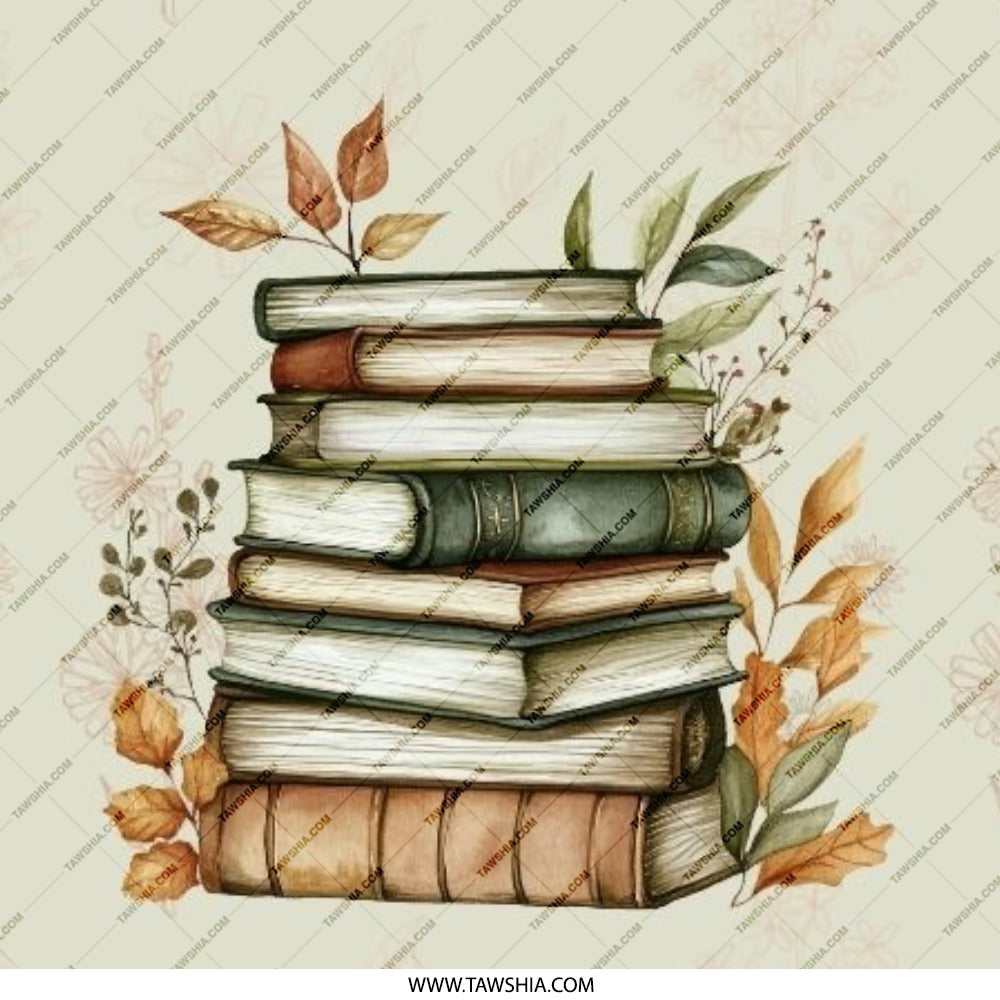 Stacked Books Pinback Button, Watercolor Book Lover Gift, Library Button Badge, Reader Accessories, Cute Button Pin, Teacher Gift Idea - Tawshia