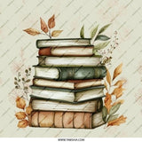 Stacked Books Pinback Button, Watercolor Book Lover Gift, Library Button Badge, Reader Accessories, Cute Button Pin, Teacher Gift Idea - Tawshia